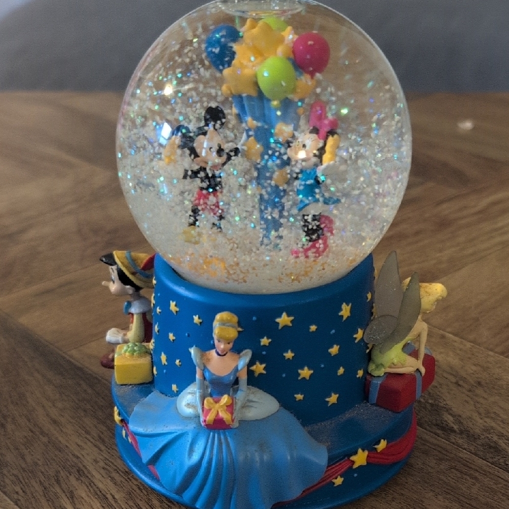 Disney Blue Musical Snow Globe